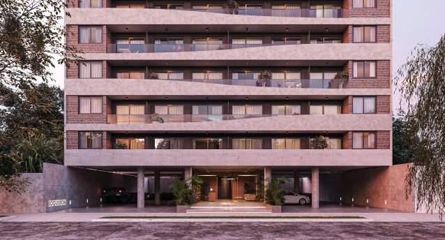 Render del proyecto residencial en barrio Boquerón, Ciudad del Este