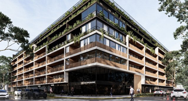 Render del proyecto de uso mixto en CABA